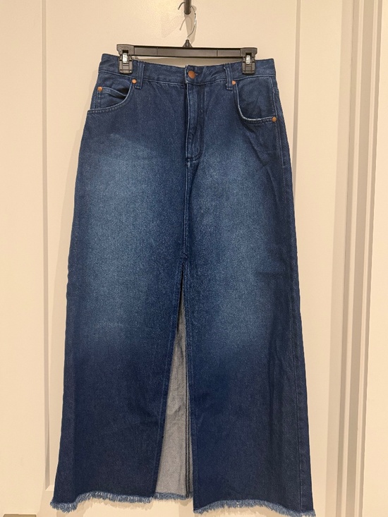 Pilcro Dresses & Skirts - Anthropologie Pilcro Long Jean Skirt with Split Size 10